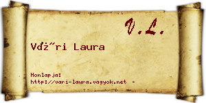 Vári Laura névjegykártya